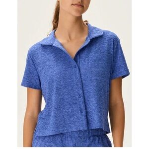 NWT outdoor voices cloudknit recover short sleeve XS Ov blue